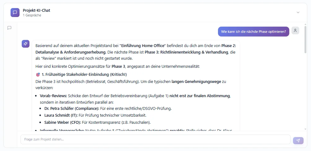 KI-Assistent im Projekt